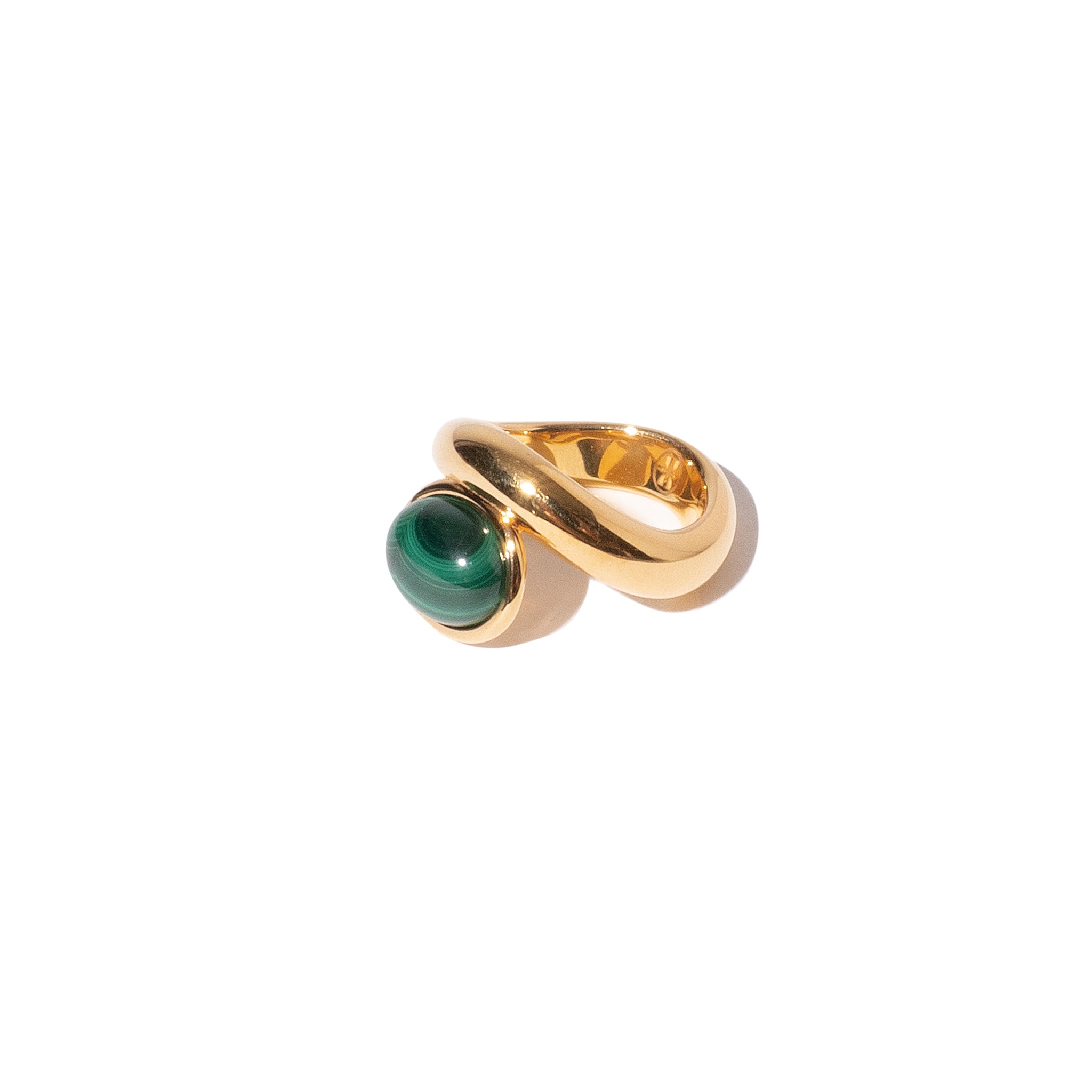 Wave Ring Malachite