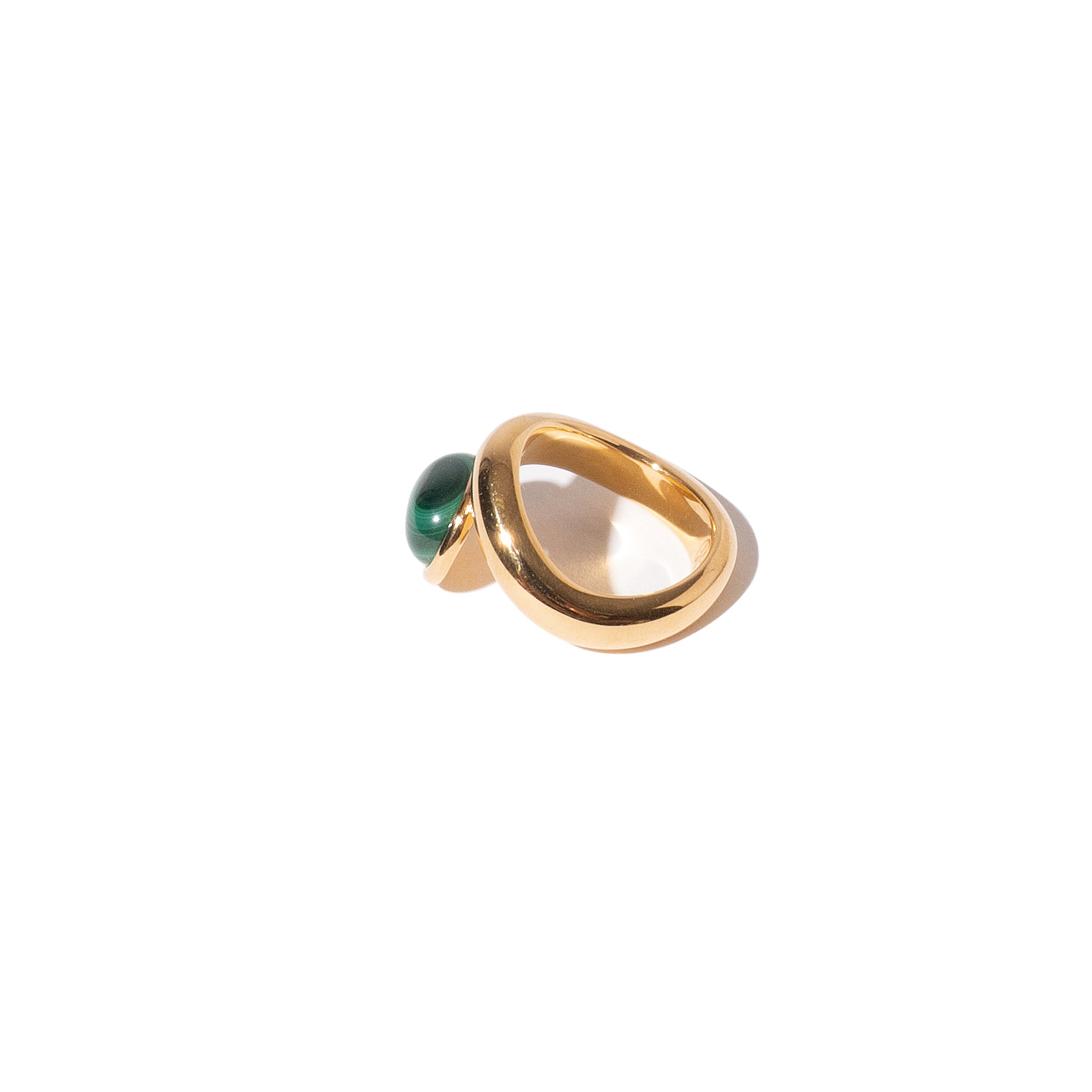 Wave Ring Malachite