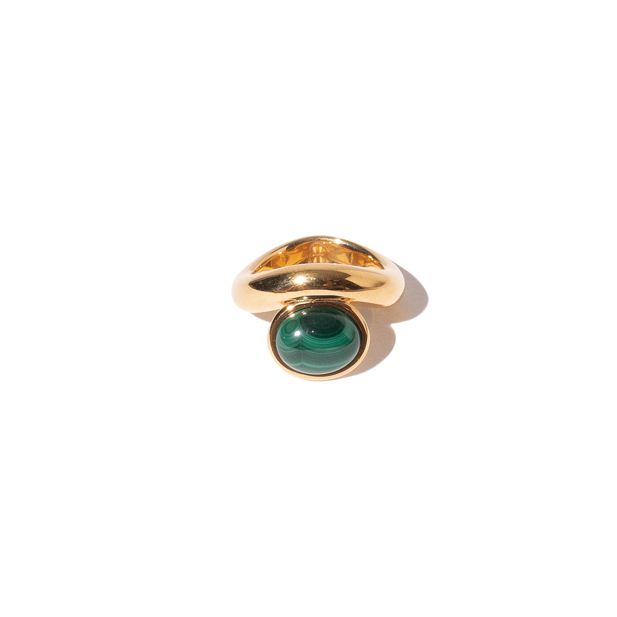 Wave Ring Malachite